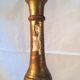 Pair of ancient carved gilded wood candlesticks - 18th century