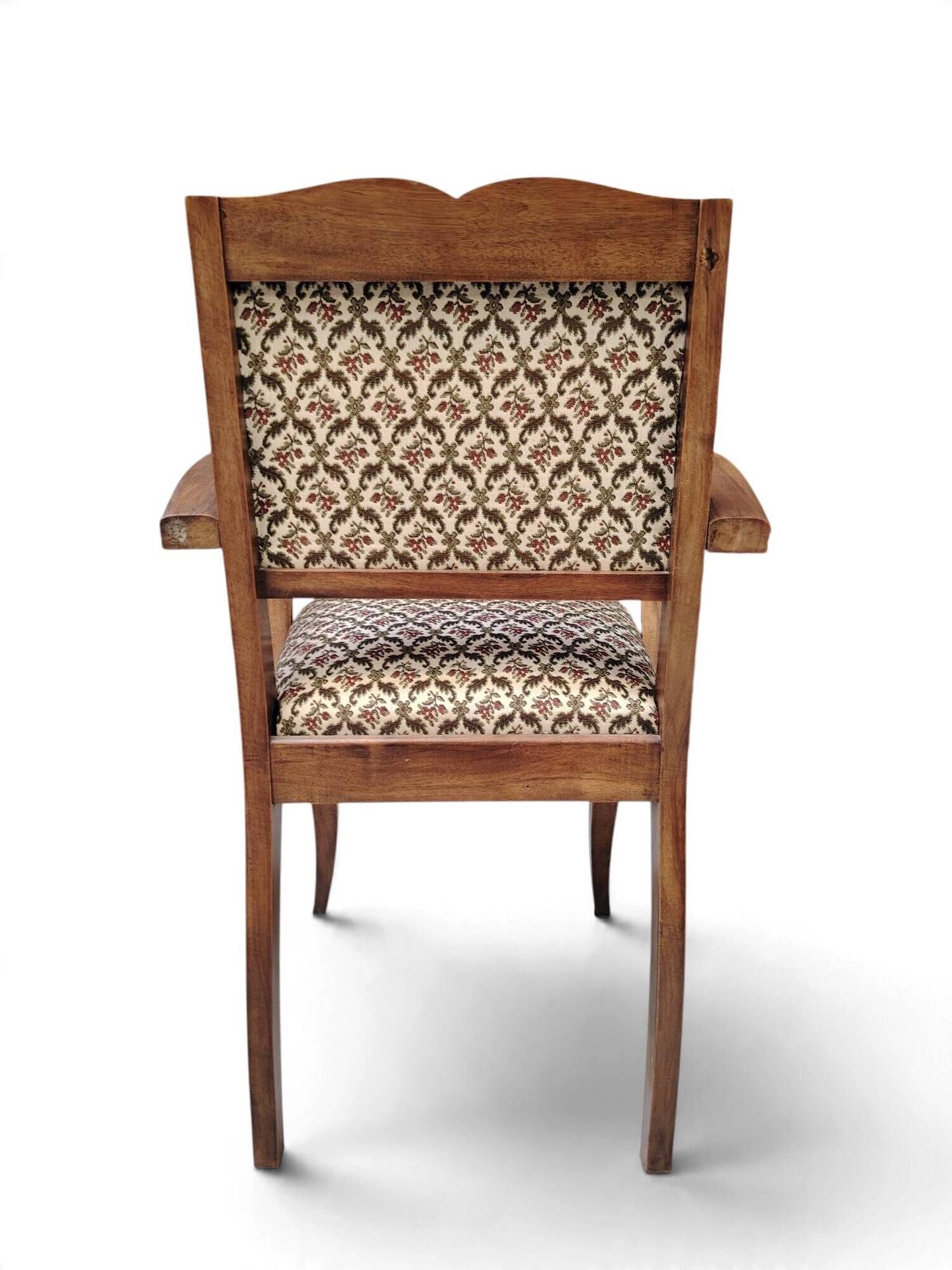 Art Deco armchair with a moustache backrest and curved armrests from the 1930s.