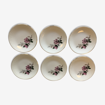 Set of 6 plates Gien Chenonceaux vintage