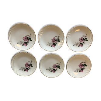 Set of 6 plates Gien Chenonceaux vintage