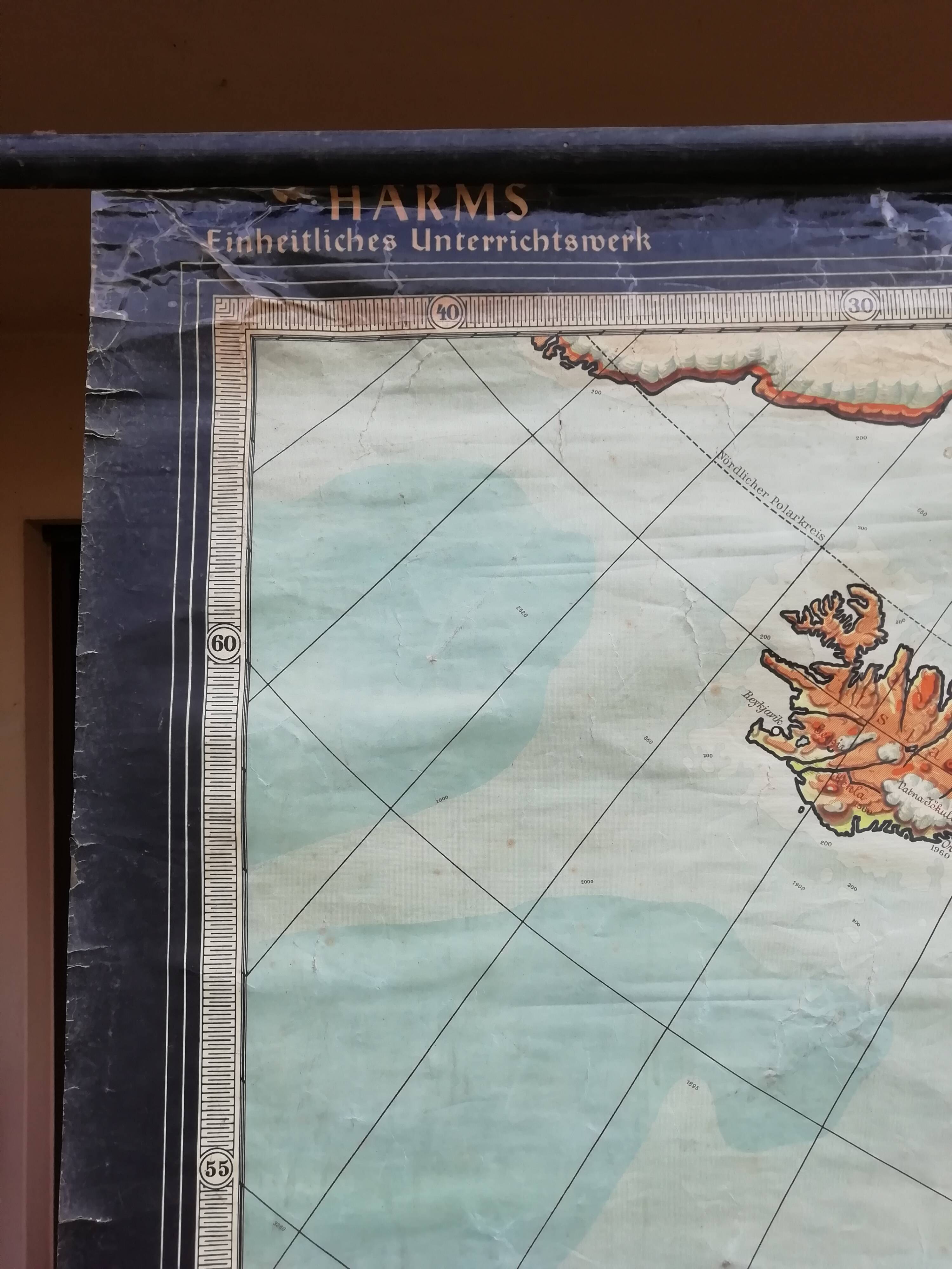 German School Map 1940-41 220x220cm