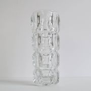 Vintage Glass Vase by František Pečeny for Heřmanova Huť, Czechoslovakia, 1960's.