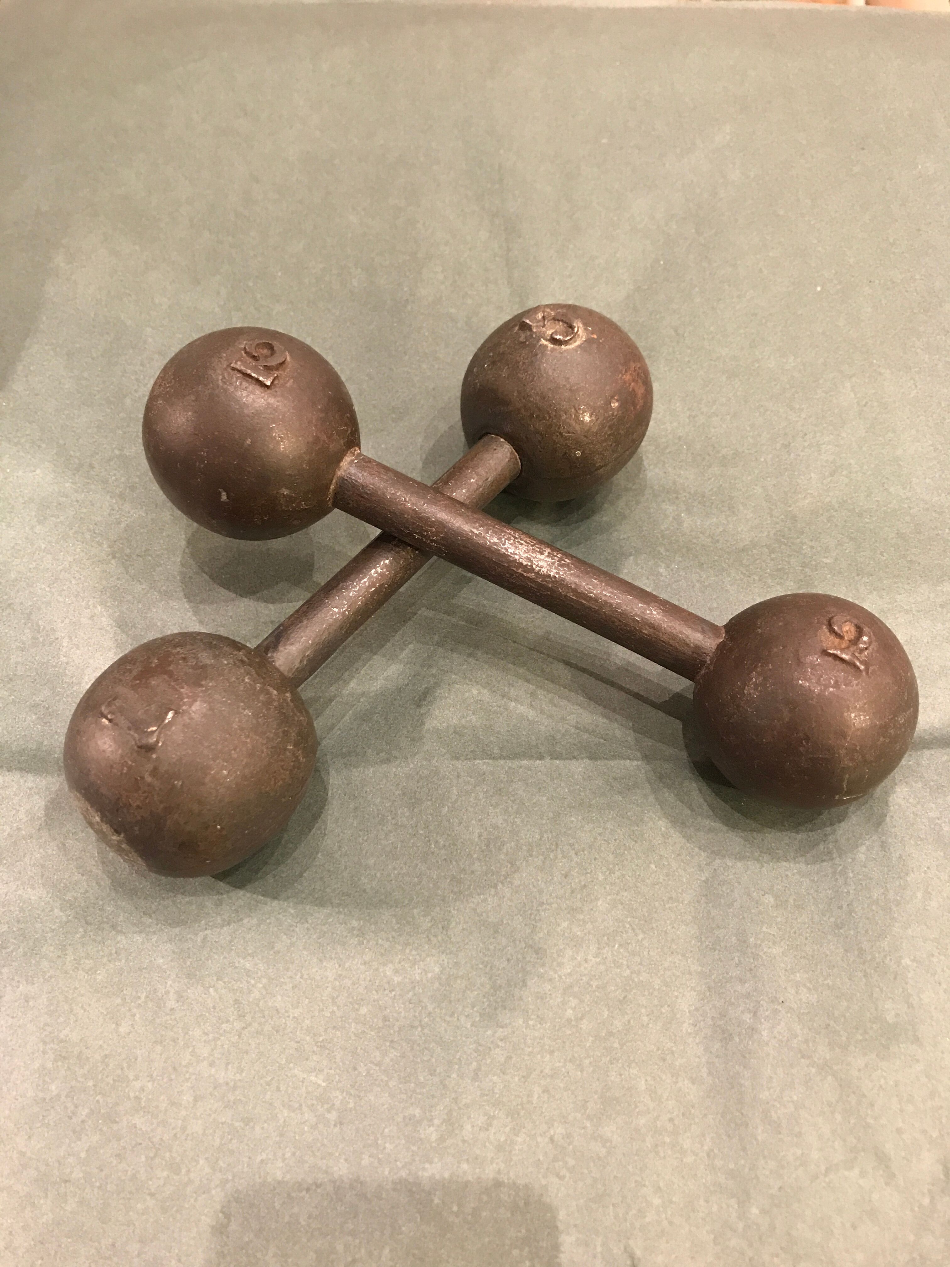 Cast iron dumbbells
