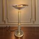 Rhoum JRL table lamp in gold and silver metal – Fluted column, made in France