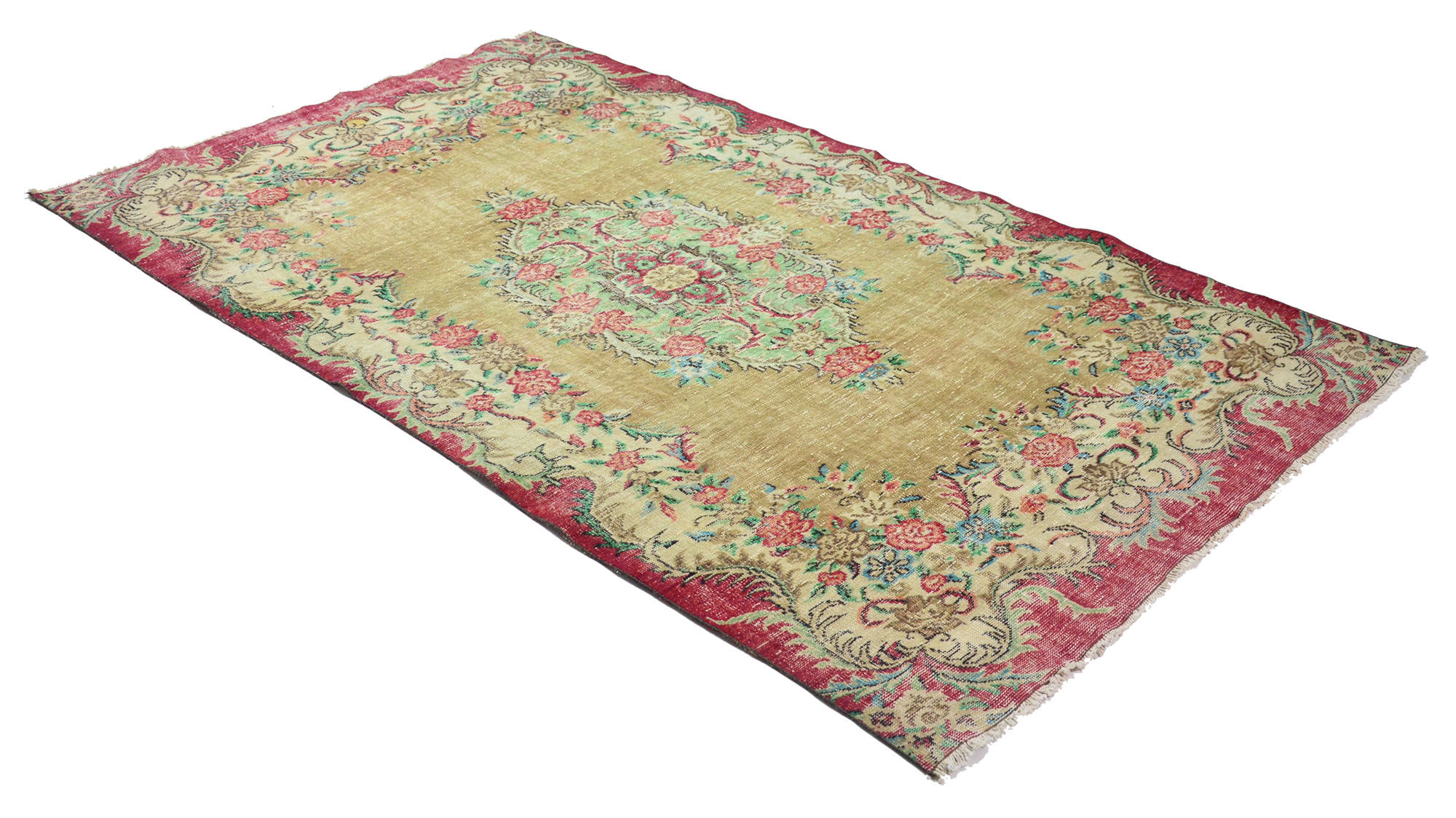 Anatolian handmade vintage rug 274 cm x 163 cm