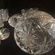 Crystal decanter and its six glasses