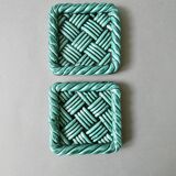 2 slip coasters, 1960s