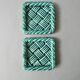 2 slip coasters, 1960s