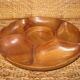 Turning wood dish for aperitif