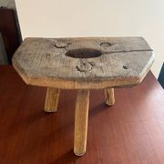 Small rustic farm stool