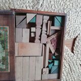 Old wooden construction set