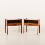 Italian mid century bedside tables, vintage nightstands, 1960s