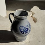 Large blue West Germany pitcher