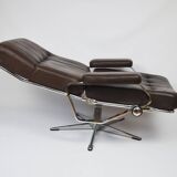 A pair of leather armchairs, 1970s