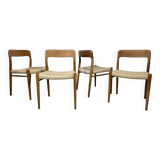 Teak chairs model 75 Niels Moller