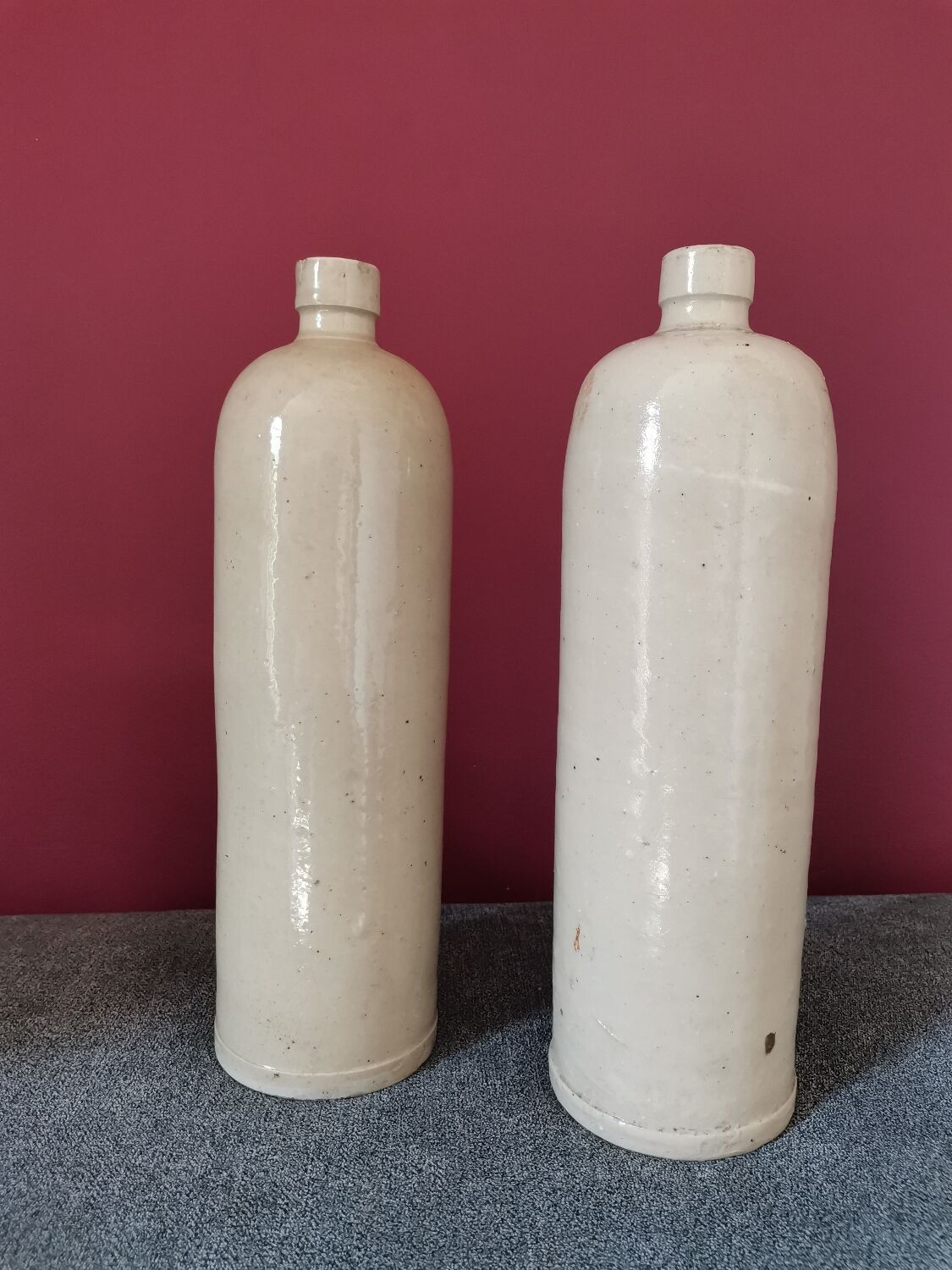 Pair of stoneware bottles