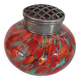 Old multi-colored glass flower vase