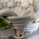 Braided ceramic dish