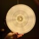 Vintage lampshade pendant light in white opaline