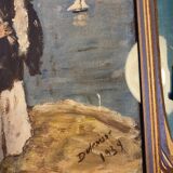 Old painting, portrait of an orientalist, signed and dated 1939.