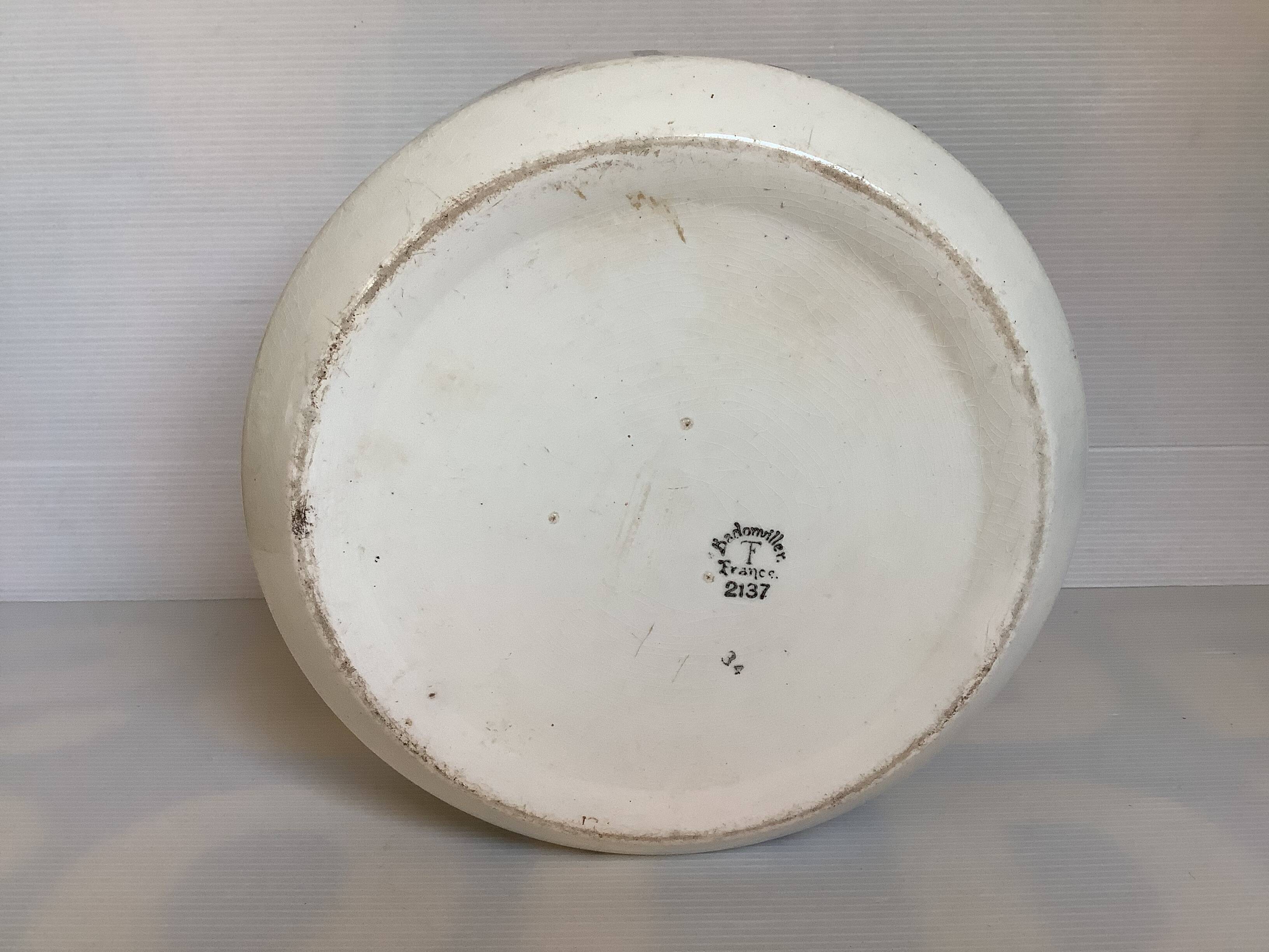Large art deco badonviller salad bowl