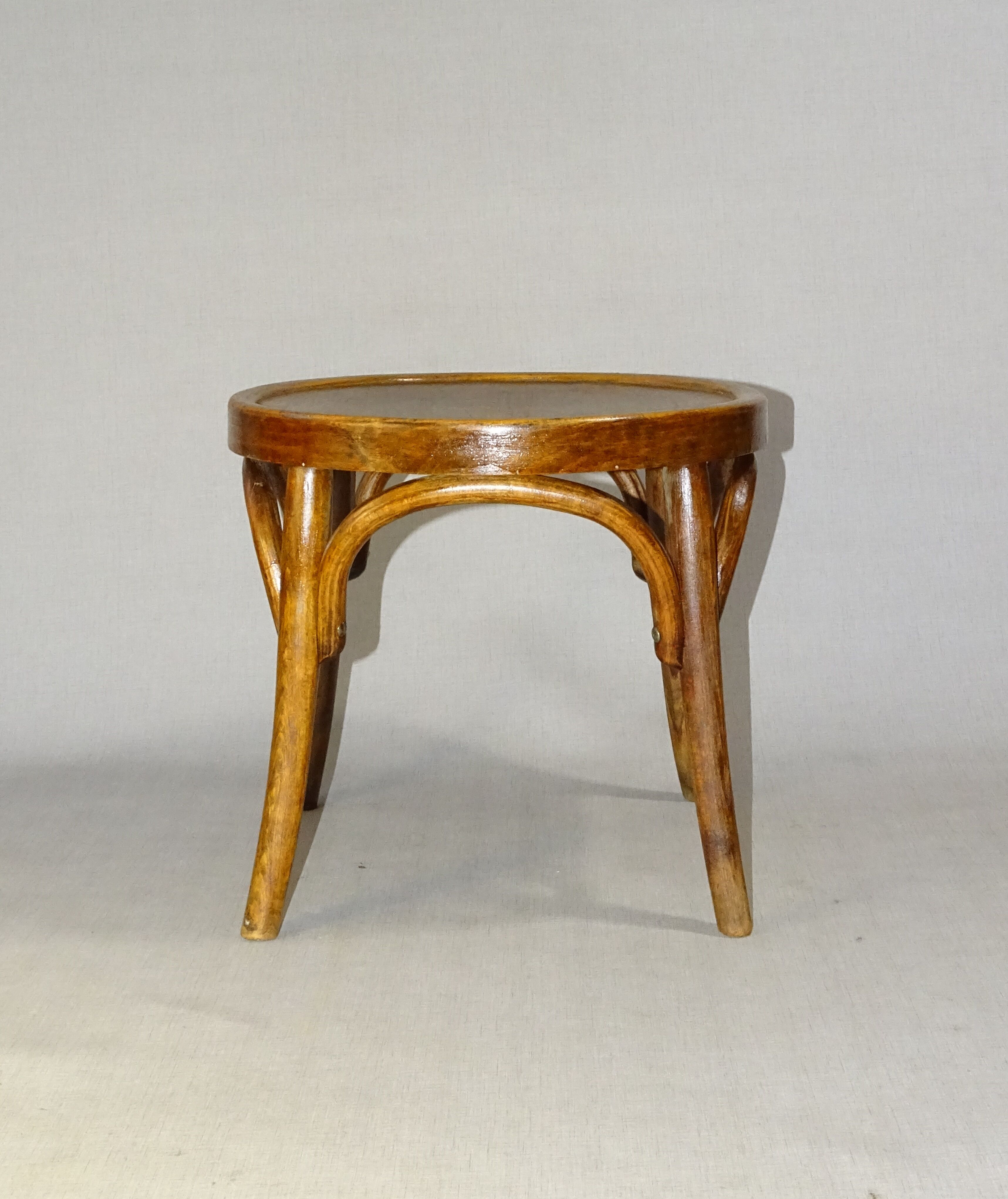 Low bistro stool, 1920 Art Nouveau