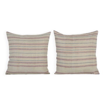 Lot de 2 housses de coussin turque vintage 51x51 cm