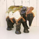 Former majolica slurry elephant planter