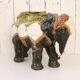 Former majolica slurry elephant planter