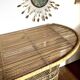 Vintage rattan and wicker bar with 2 stools – 1960s/70s