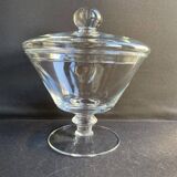 Large covered compote bowl – plain blown crystal