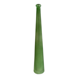 Vintage polished green glass soliflore vase H32