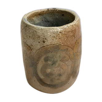 Glazed sandstone vase