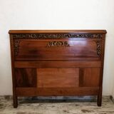 Old carved wooden headboard