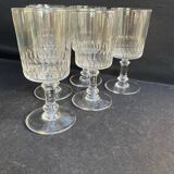 6 verres à vin – cristal léger taillé