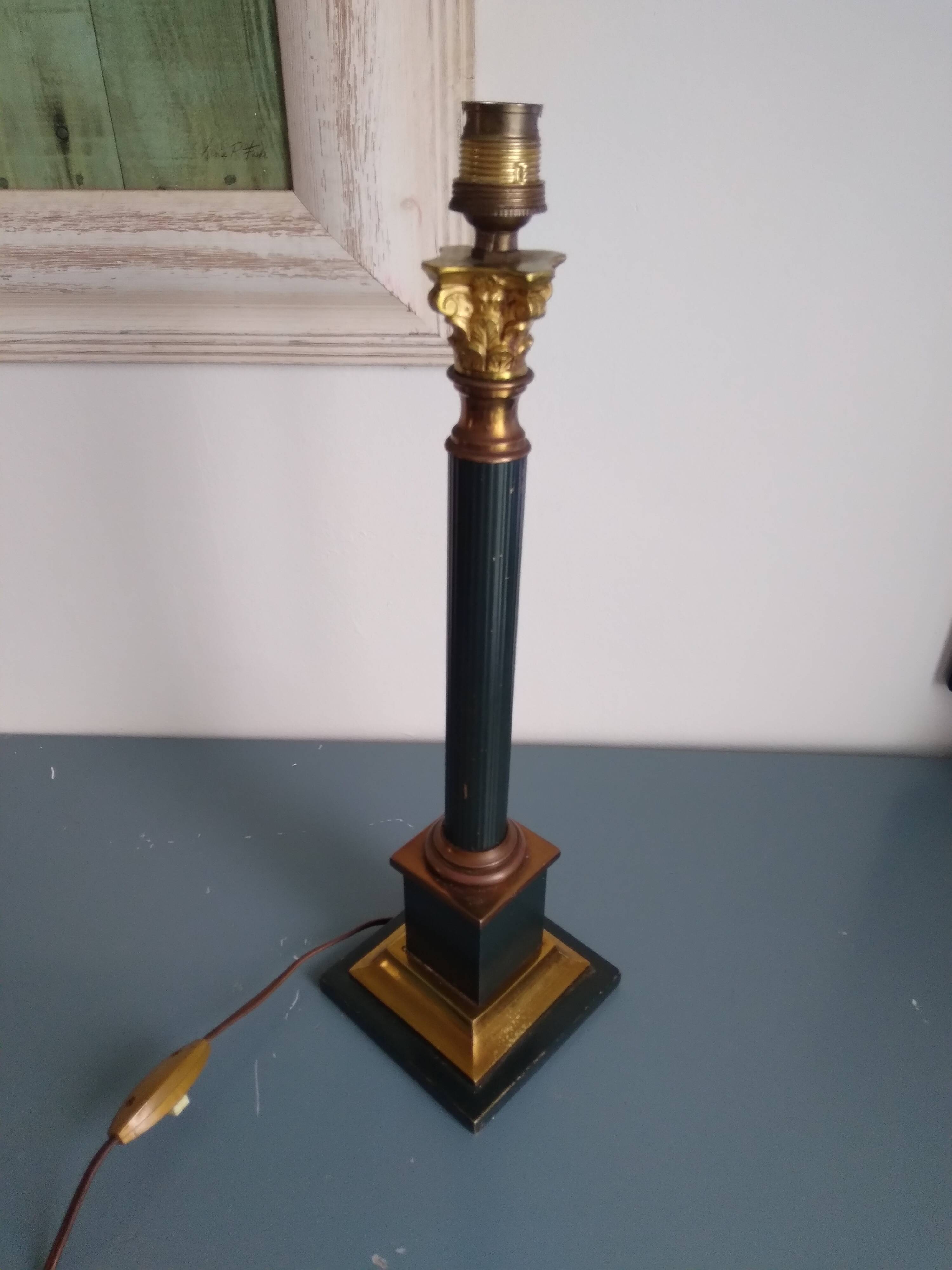 Corinthian brass lamp base