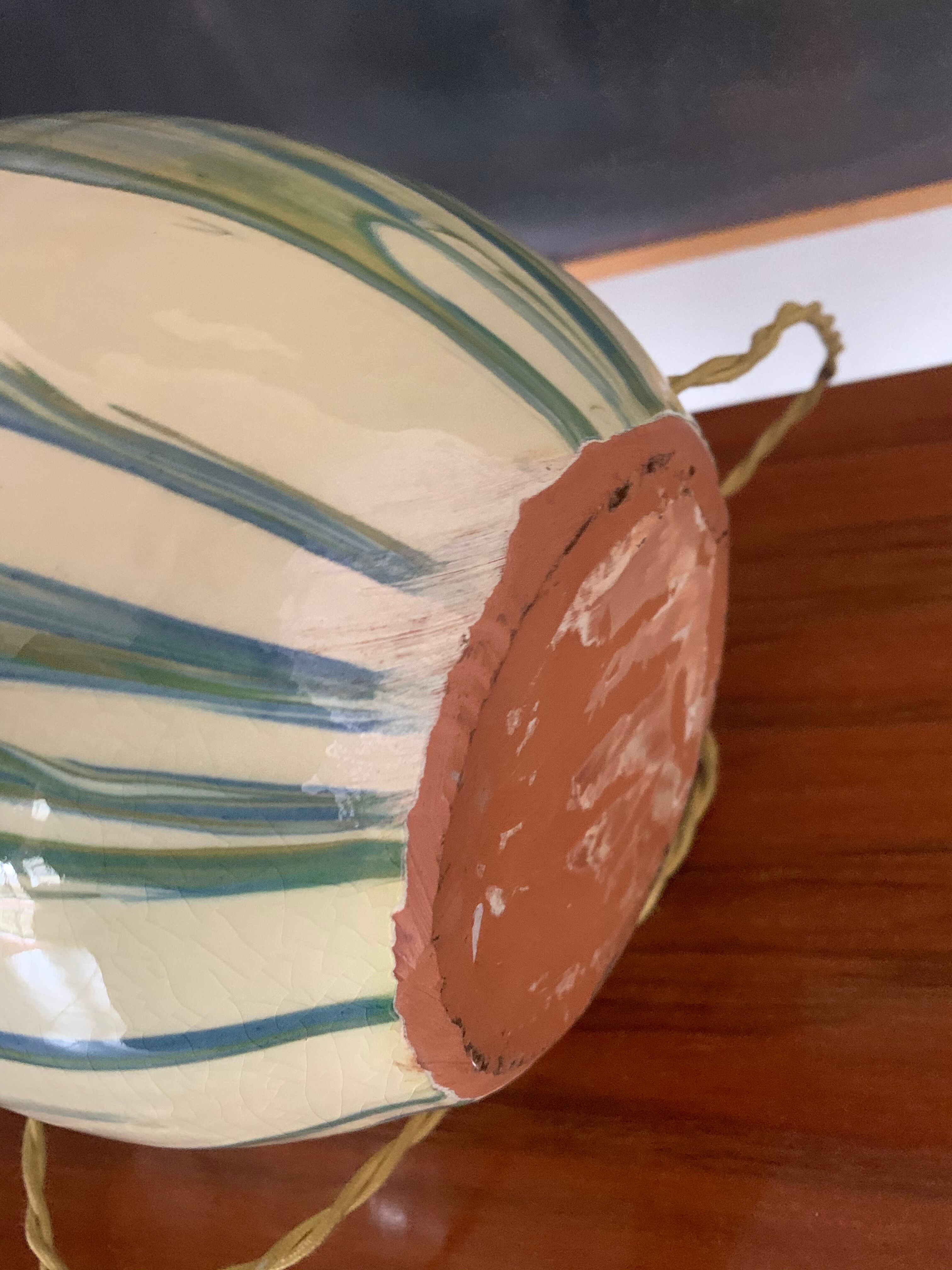 Vintage signed ceramic lamp