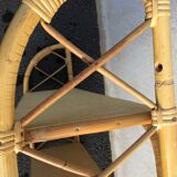 Vintage rattan wall shelf