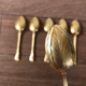Lot of 6 golden spoons