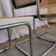 Set of 4 vintage cesca dining chairs / 2 brown 2 white / cane seat mid-century