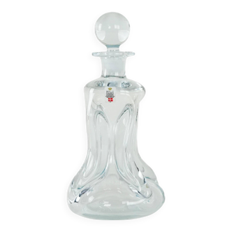 Glass carafe Kluk, Danish design, 1970s, manufactured by Holmegaard