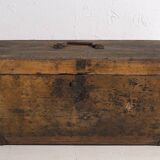 Petit coffre ancien à armature métallique (c.1900) #3
