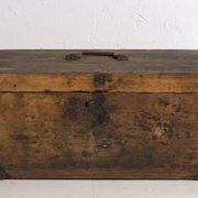 Petit coffre ancien à armature métallique (c.1900) #3