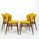 Ensemble de quatre chaises jaune