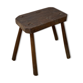 Authentic old quadripod cowherd stool