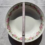Set of 2 Limoge porcelain dishes, floral pattern.