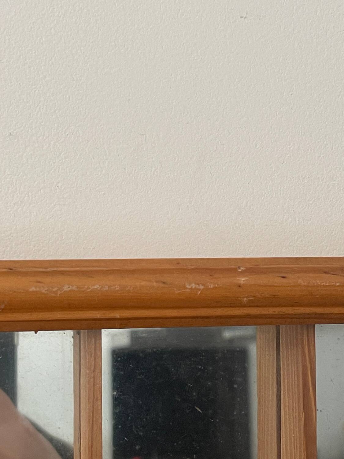 Storage box with wall-mounted glass mirror with integrated storage