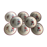 Set of 8 old deep plates Badonviller