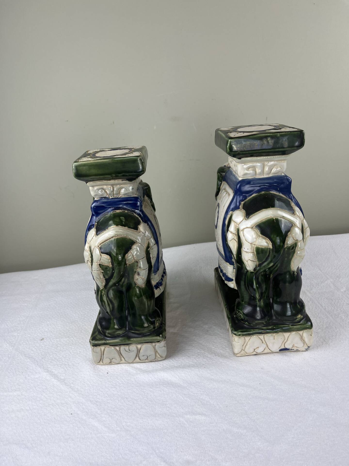 Pair of vintage ceramic bookends