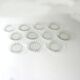 Lot 11 dessert plates Duralex transparent advertising huile lesieur